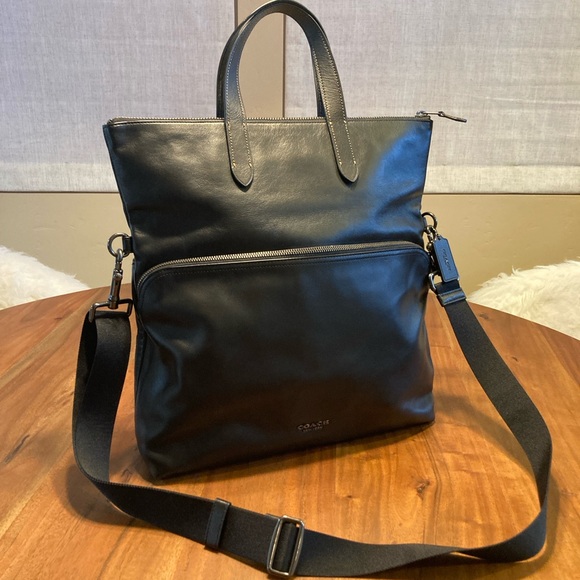 Coach Leather Tote Bag with handles and shoulder strap - Picture 1 of 8